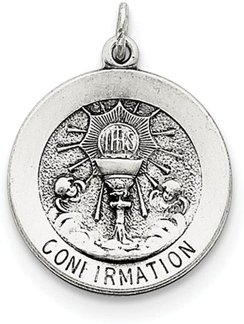 Sterling Silver Confirmation Medal Charm (20X18MM)
