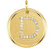 Diamond Initial "D" Round Pendant, 18k Yellow Gold-Plated Sterling Silver (0.1 Ctw, Color GH, Clarity I1)