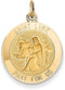 14k Yellow Gold St. Luke Medal Pendant (27X19MM)