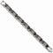 Men's Stainless Steel and Ceramic Black Mesh Link Bracelet, 8.25 Inches