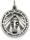 Sterling Silver Antiqued Miraculous Medal (29X22MM)