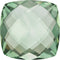 Two-Sided 31.5 Ctw Checkerboard Green Quartz Antique Cushion Sterling Silver Earrings