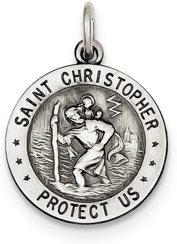 Sterling Silver St. Christopher US Air Force Medal (25x20MM)