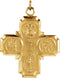 14k Yellow Gold Four-Way Cross Medal (30x29 MM)