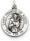 Sterling Silver Antiqued Saint Francis of Assisi Medal (20X16 MM)