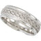 Hand-Woven Braided Milgrain Comfort Fit 7.5mm 14k White Gold Band