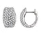 Pave Diamond Hoop Earrings, 14k White Gold (9/10 Ctw, Color G-I, Clarity I1)