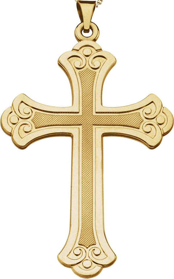 Men's 14k Yellow Gold Cross Pendant