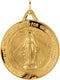 14k Yellow Gold Miraculous Medal (14.75 MM)