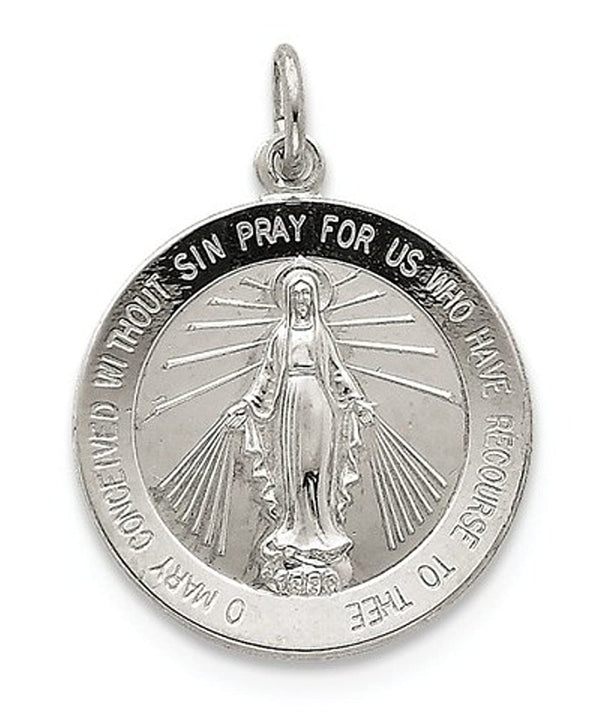 Sterling Silver Miraculous Medal (29X21MM)