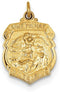 24k Gold-Plated Sterling Silver St. Michael Badge Medal (22X15MM)