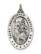 Sterling Silver Saint Christopher Medal Charm Pendant (40X20 MM)