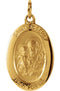 14k Yellow Gold St. Joseph Oval Medal (25x18 MM)