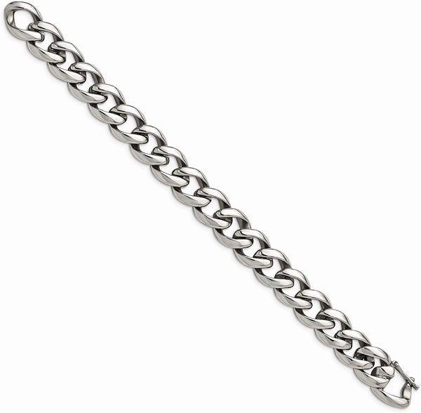 Men's Stainless Steel 14mm Link Bracelet, 8.25 Inches