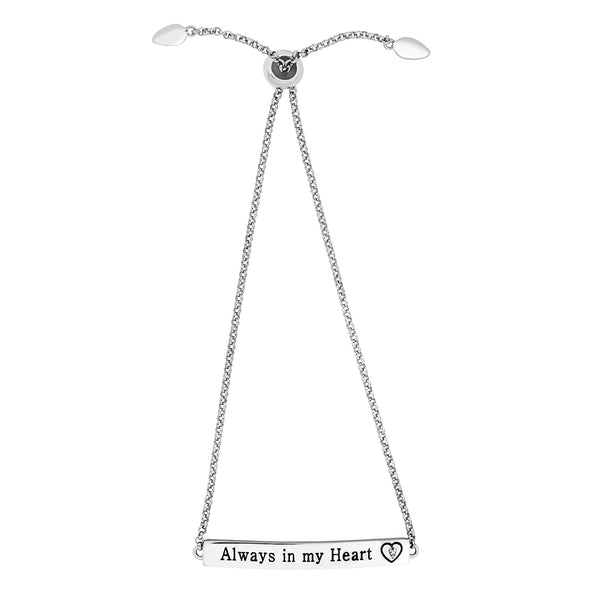 Diamond 'Always in My Heart' Pendant Necklace, Rhodium Plated Sterling Silver, 18"