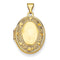 14k Yellow Gold Four Picture Oval Locket