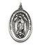 Sterling Silver Our Lady Of Guadalupe Medal (24X13MM)