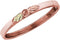 Ave 369 10k Rose Gold Rosebud Stackable Ring, 12k Rose and Green Gold Black Hills Gold