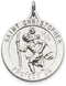 Sterling Silver Saint Christopher Medal (40X33MM)