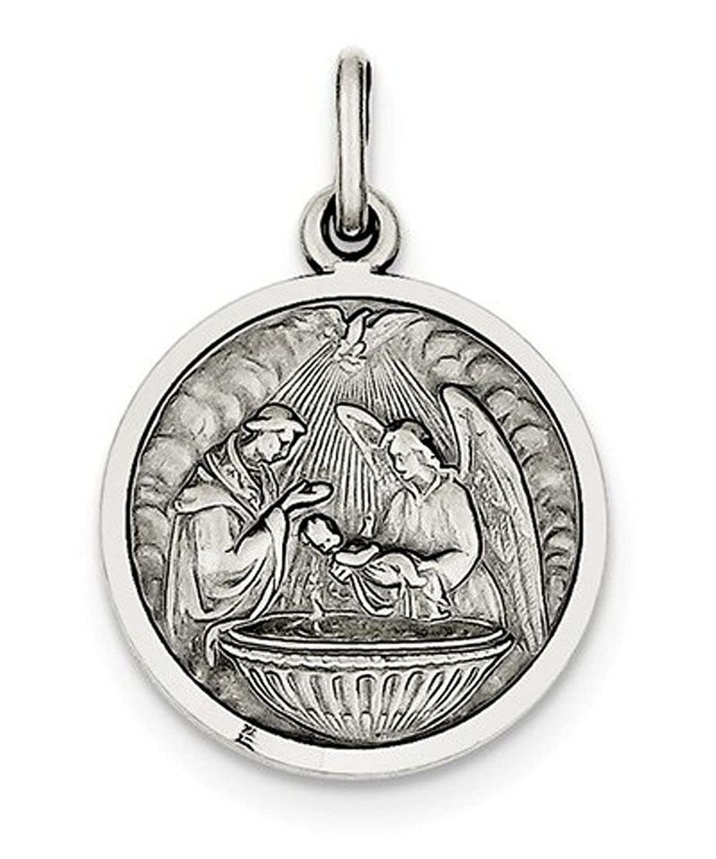 Sterling Silver Baptism Medal (28X20MM)