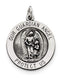 Sterling Silver Antiqued Guardian Angel Medal (25X20MM)