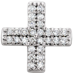 Platinum Diamond Greek Cross Pendant (.07 Ctw, G-H Color, I1 Clarity)