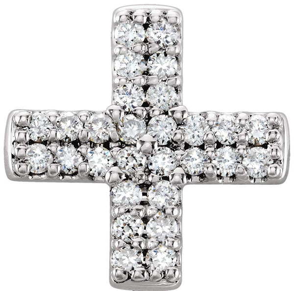 Platinum Diamond Greek Cross Pendant (.07 Ctw, G-H Color, I1 Clarity)