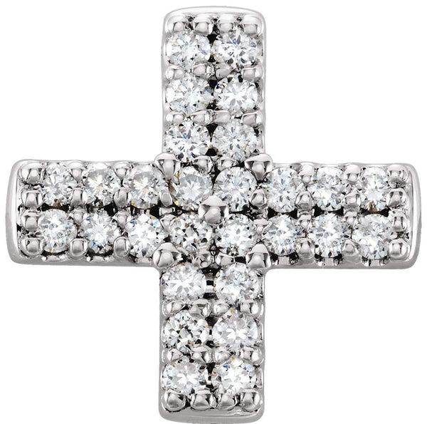 Diamond Greek Cross 14k White Gold Pendant (.07 Ctw, G-H Color, I1 Clarity)