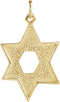 Star of David 14k Yellow Gold Pendant (Made in Holy Land)