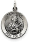 Sterling Silver Antiqued Saint Lucy Medal (25X18MM)