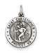 Sterling Silver St. Christopher US Army Medal Pendant (25X20MM)