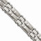 Men's Polished and Brushed Stainless Steel Link Bracelet, 8.5"