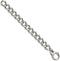 Men's Stainless Steel 15mm Flat Curb Link Bracelet, 8.5 Inches