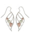 Angel Wing Earrings, Sterling Silver, 12k Green and Rose Gold Black Hills Gold Motif