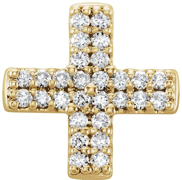 Diamond Greek Cross 14k Yellow Gold Pendant (.07 Ctw, G-H Color, I1 Clarity)