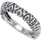 Raised Tribal Pattern 4.5mm Stackable Sterling Silver Ring, Size 7