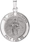 14k White Gold Round St. Jude Thaddeus Medal (22MM)