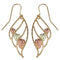 Angel Wing Earrings, 10k Yellow Gold, 12k Green Gold, 12k Rose Gold Black Hills Gold