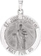 14k White Gold Round St. Jude Thaddeus Medal (22MM)