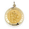 14k Yellow Gold Round St. Christopher U.S. Marine Corps Medal (18 MM)