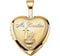 Girl's 'Mi Bautizo' Heart 14k Yellow Gold Plated Sterling Silver Locket Pendant (12.50X12.00 MM)