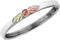 Ave 369 10k White Gold Rosebud Stackable Ring, 12k Rose and Green Gold Black Hills Gold