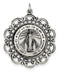 Sterling Silver Antiqued Miraculous Medal (45X35MM)