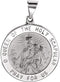 14k White Gold Round Hollow Scapular Medal (14.75 MM)