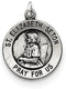 Sterling Silver Antiqued St. Elizabeth Seton Medal (20X15MM)