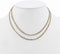 Stainless Steel and Yellow IP 2-Strand 4mm Singapore Chain Necklace, 17.50"