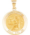 14k Yellow Gold Round Hollow St. Luke Medal (14.75MM)