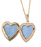 Ave 369 'I Love You' Heart Rose Pendant Necklace, 10k Yellow Gold, 12k Green and Rose Gold Black Hills Gold Motif