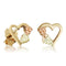 Mirror Polished Heart Earrings, 10k Yellow Gold, 12k Green and Rose Gold Black Hills Gold Motif