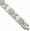 Men's Brushed Stainless Steel 13mm CZ Link Bracelet, 8.25 Inches